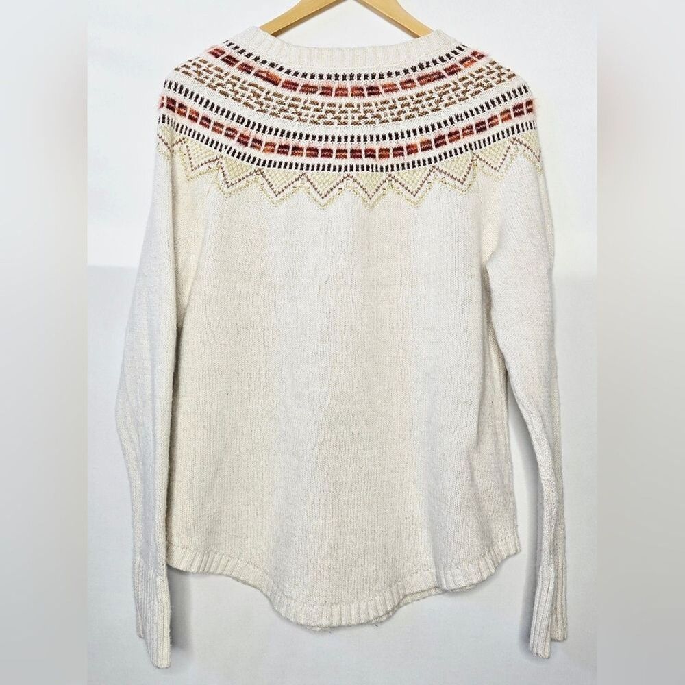 Women's Loft Sweater Fall Colors- Large - Red Brown Gold
